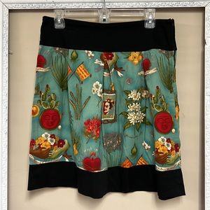 Hemet Pleated Graphic Skirt